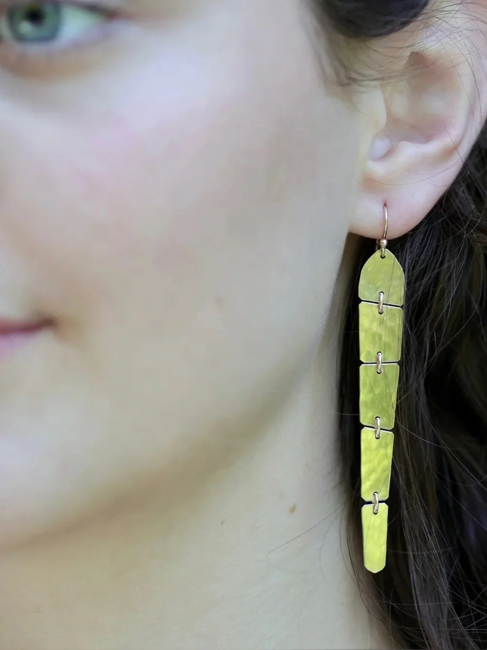Carolyn Keys Brass Slink Small Earrings